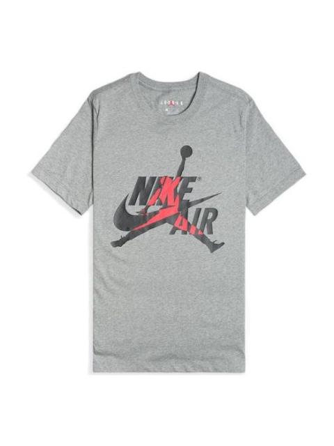 Air Jordan Classics Flying Man Printing Short Sleeve Gray BV5905-091