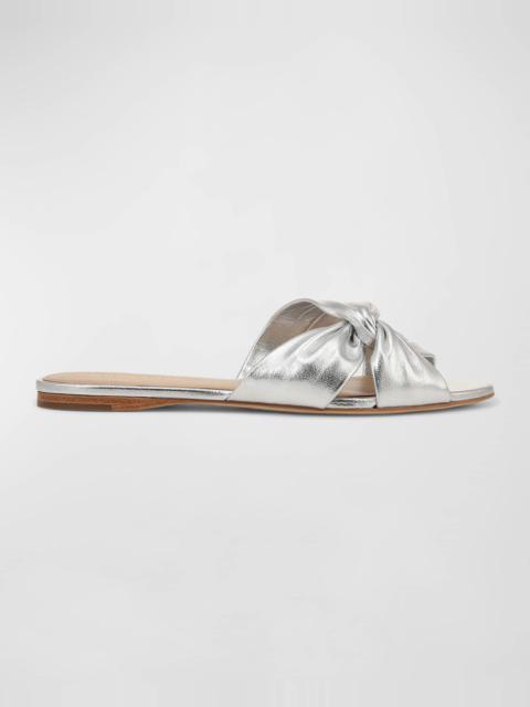 VERONICA BEARD Seraphina Twisted Metallic Slide Sandals