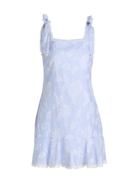 GENERATION LOVE Women's Darcey Floral Stripe Minidress - Light Blue White