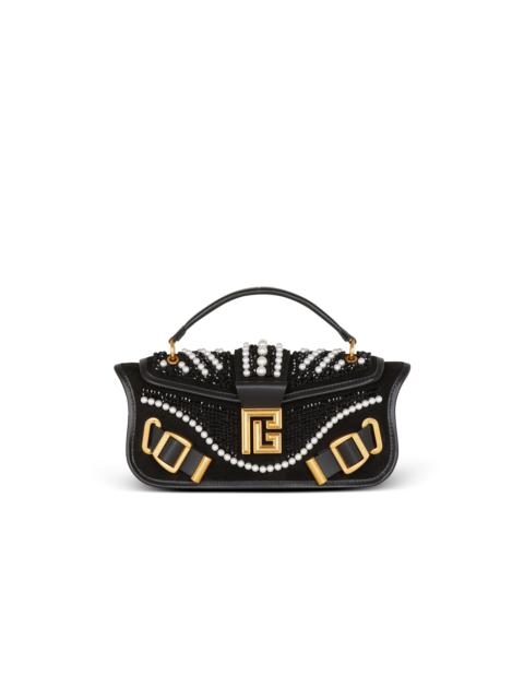 Balmain Blaze Pouch bag in beaded leather