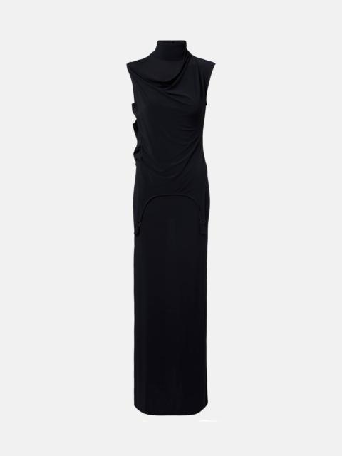 Jean Paul Gaultier Draped jersey maxi dress