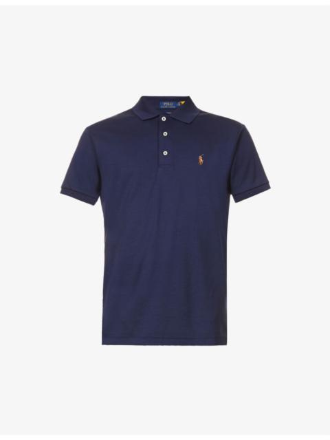 Polo Ralph Lauren Short-sleeved logo-embroidered custom slim-fit cotton-jersey polo shirt