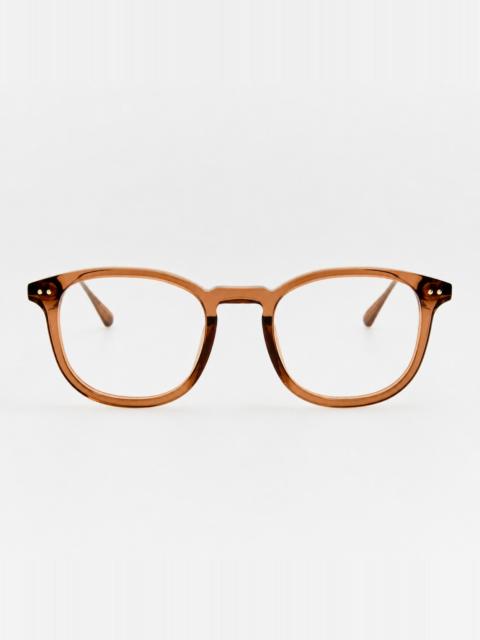 LINDA FARROW Pax Optical in Antique Gold and Brown