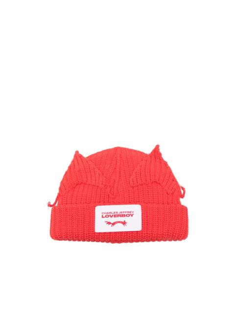 CHARLES JEFFREY LOVERBOY ears-detail beanie
