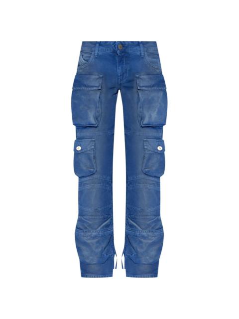 low-rise cargo jeans