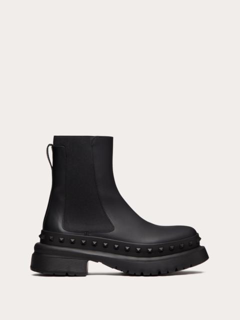 Valentino M-WAY ROCKSTUD ANKLE BOOT IN CALFSKIN LEATHER