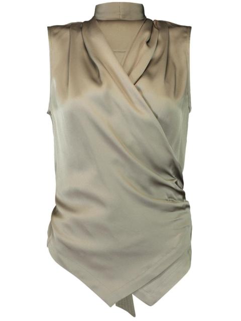Brunello Cucinelli Sleeveless Wrap Top