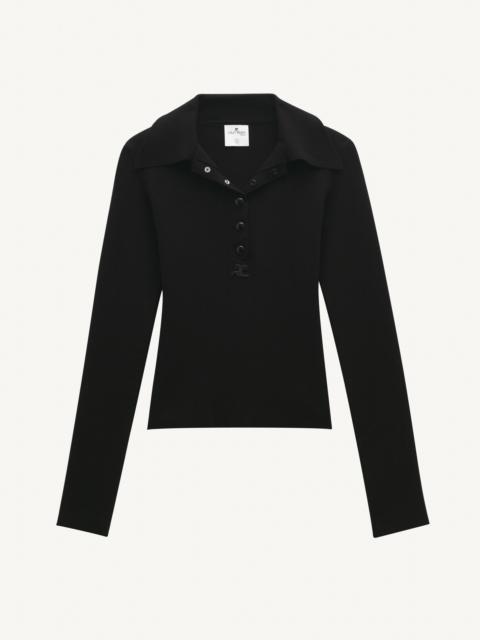 courrèges LONG SLEEVE POLO