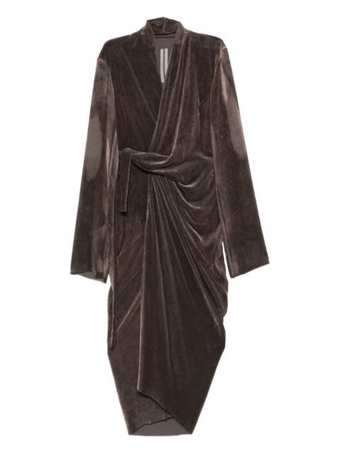 Rick Owens draped wrap midi dress