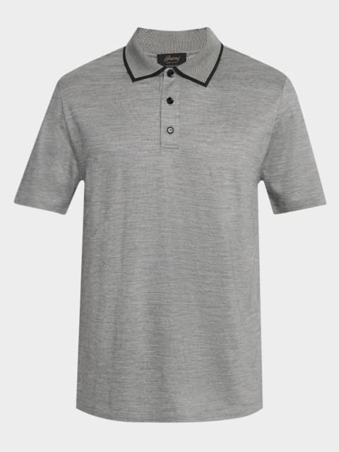 Brioni Men's Stairweave s180 Wool Polo Shirt