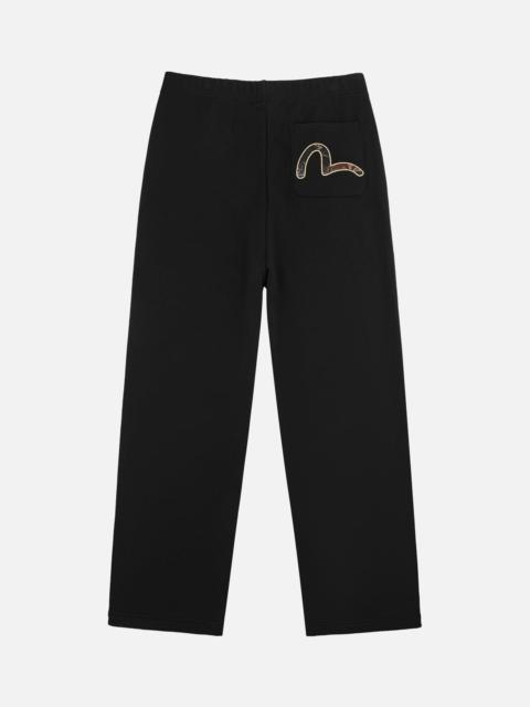 EVISU Brocade Seagull Patch Pocket Sweatpants