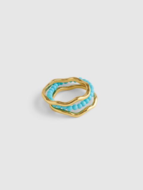 Madewell Semiprecious Wavy Stacking Ring Set