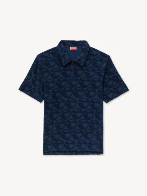 KENZO 'KENZO Apple Pop' embroidered polo in cotton towel