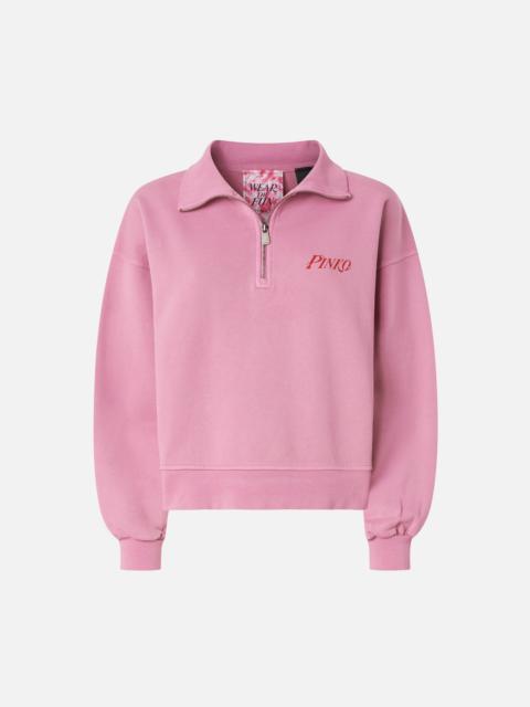 PINKO SWEATSHIRT WITH HEART AND PINKOTINI PRINT