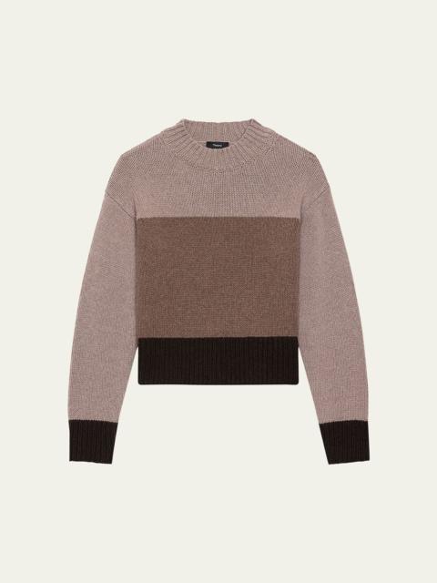 Color-Block Crewneck Sweater