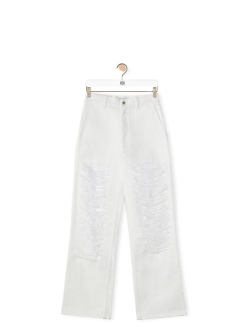 Loewe Ripped baggy jeans in denim