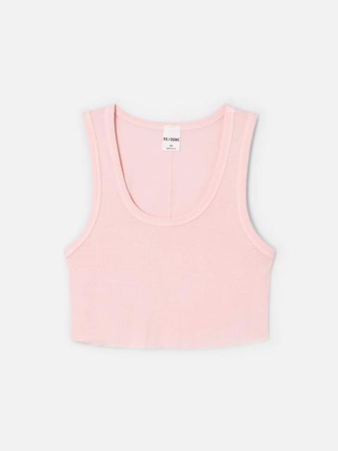 RE/DONE Cropped 60s Tank - Pink Salt