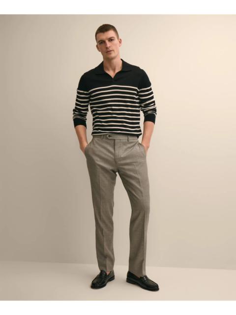 Brooks Brothers Classic Fit Wool Blend Plain Front 1818 Trousers