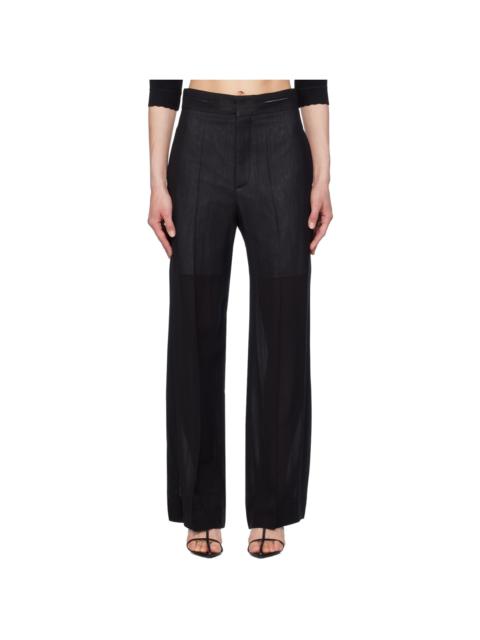 Black Straight-Leg Trousers