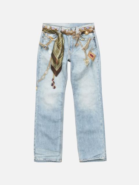 Acne Studios Trompe-l'œil jewellery jeans - Light blue