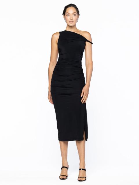 Twisted Asymmetric Maxi Dress - Black