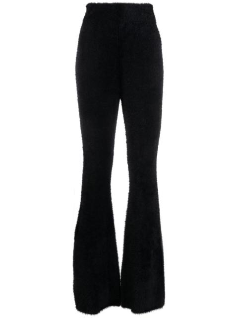 flared-leg high-waisted trousers