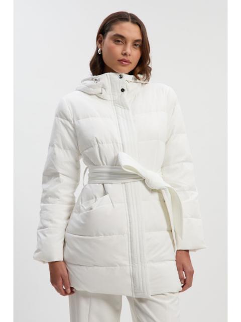 KAREN MILLEN Real Down Belted Midi Coat