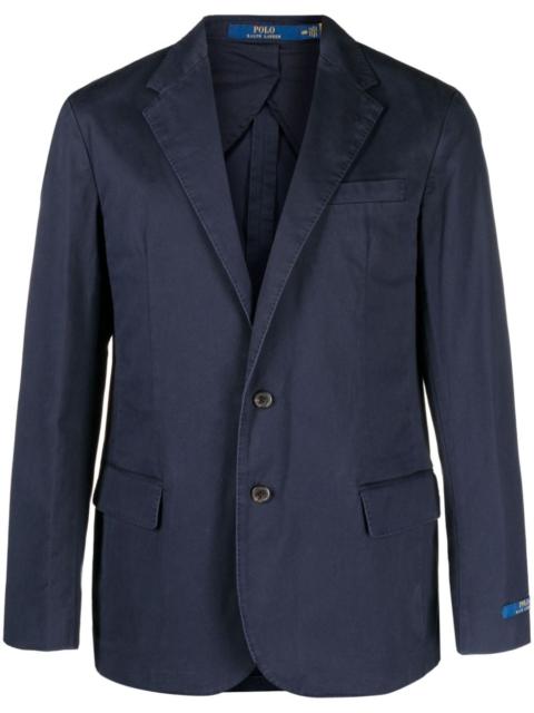 Polo Ralph Lauren single-breasted logo-patch blazer