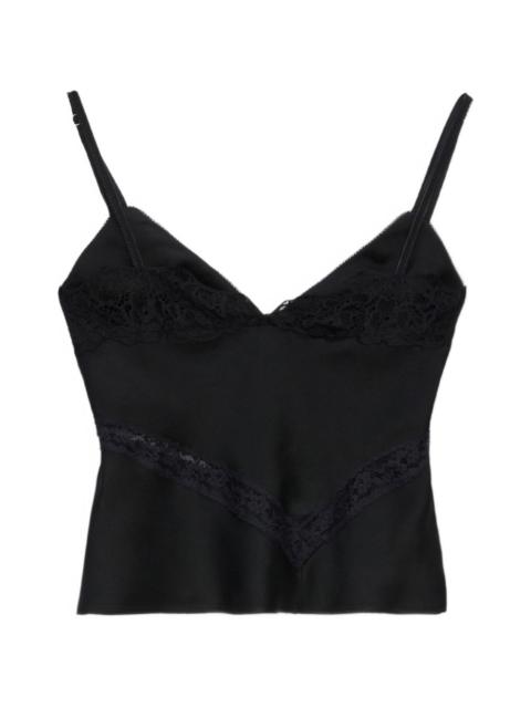 MSGM lace V-neck tank top