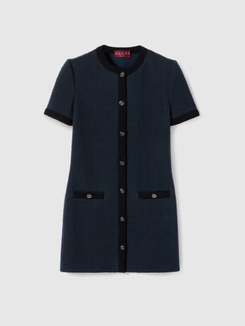 GUCCI Wool textured tweed dress