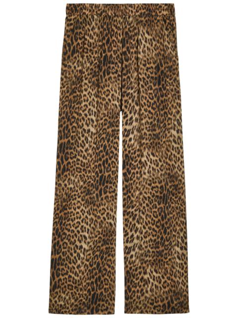 MELISSA ODABASH Melissa Odabash Olivia Leopard-print Woven Trousers