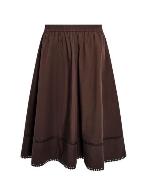 Yves Salomon elastic-waistband midi skirt