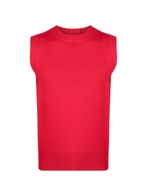 extreme cashmere crew-neck sleeveless sweater