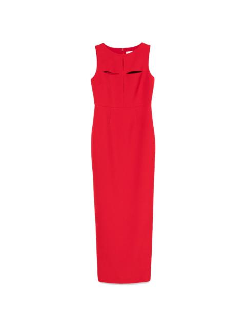 ROLAND MOURET cut-out crepe maxi dress