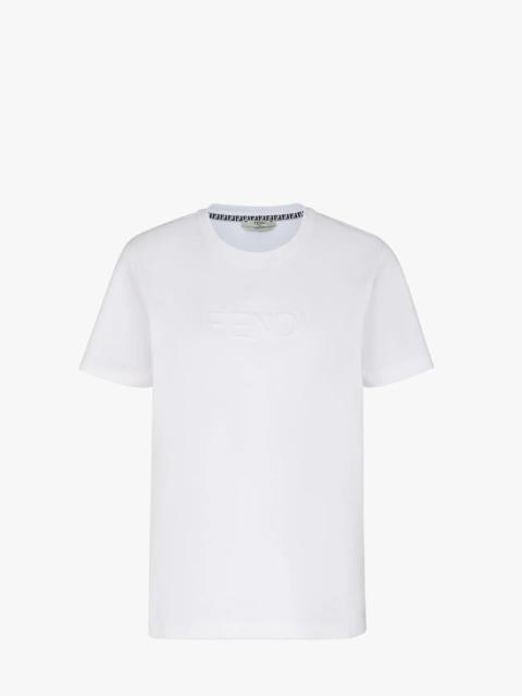 FENDI White cotton T-shirt