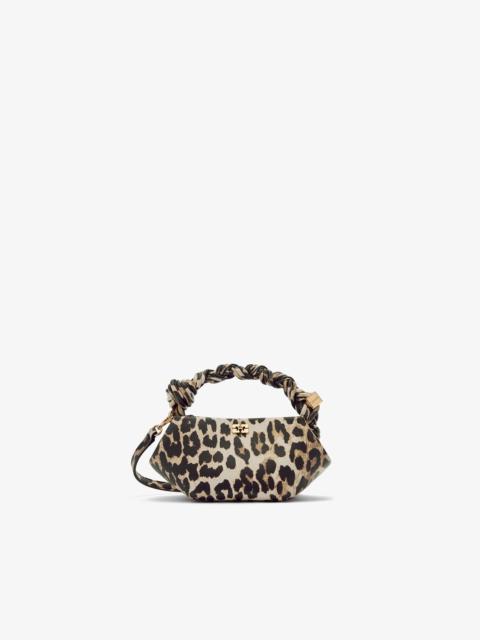 GANNI MINI BOU BAG IN GRAINED LEOPARD