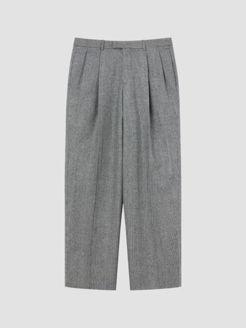 Givenchy Men's Double Pleated Checked Pants in Flannel - Grey