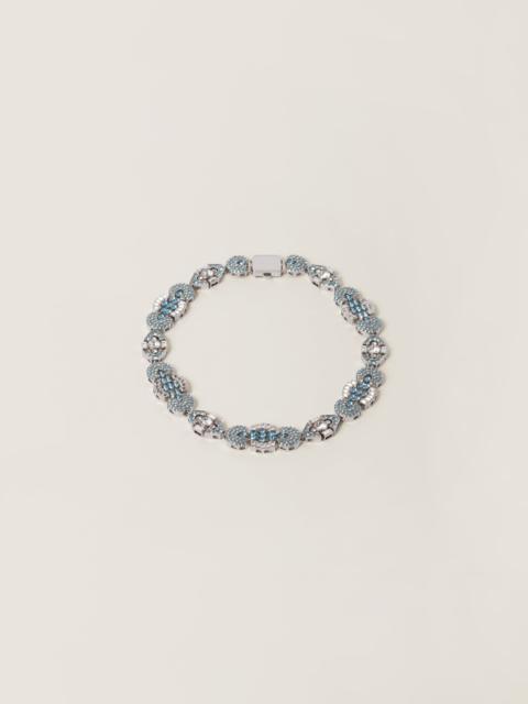 Miu Miu Metal necklace with crystals