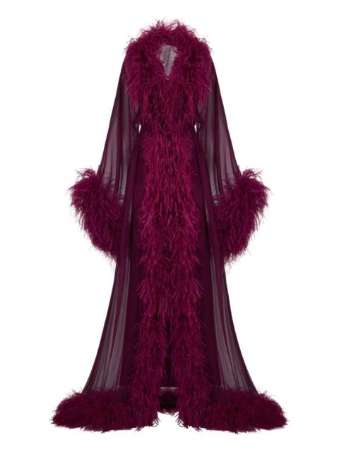 Taller Marmo Vedette feather maxi dress