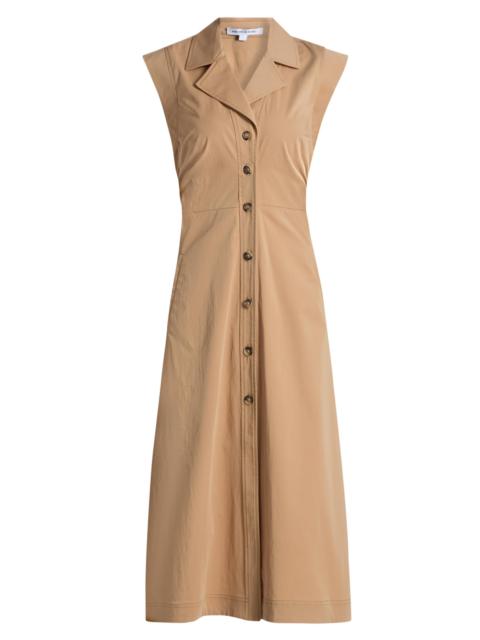 VERONICA BEARD Women's Orla Cotton-Blend Midi-Shirtdress - Khaki