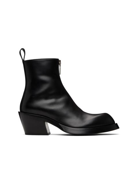 【送料&関税込】Alexander McQueen Black Leather Ankle Boots Alexander McQueen Tread Slick leather ankle boots Alexander