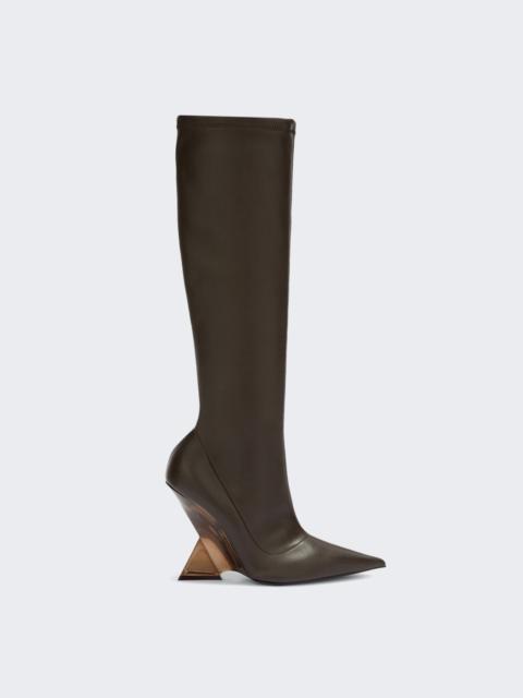 THE ATTICO Cheope Stretch Boot 105mm Chocolate