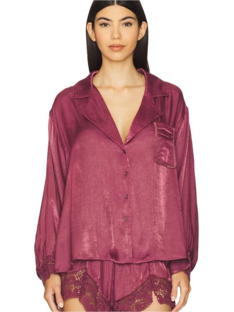 FREE PEOPLE x Intimately FP Midnight Muse Sleep Shirt In Renaissance Rose
