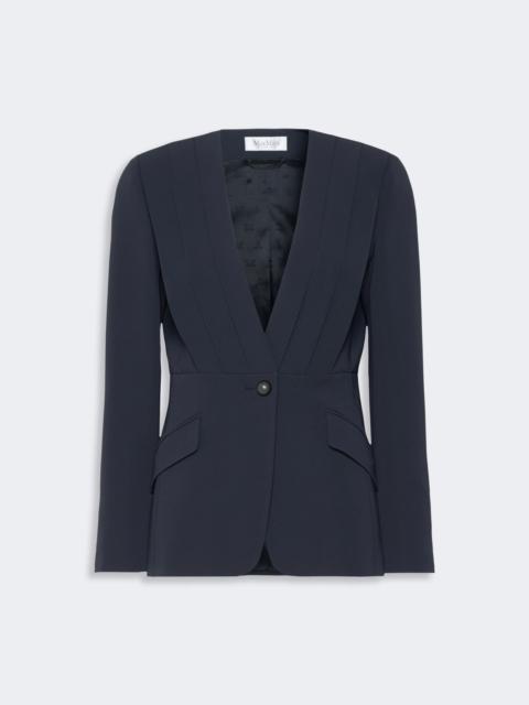 Max Mara NAVILE Single-breasted compact cady jacket - MIDNIGHTBLUE