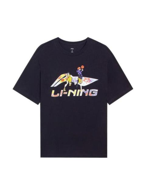 Li-Ning Hoops Cartoon Graphic T-shirt 'Black' AHSSD21-2