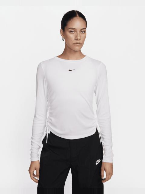 Women's Nike Sportswear Essential Ribbed Long-Sleeve Mod Crop Top