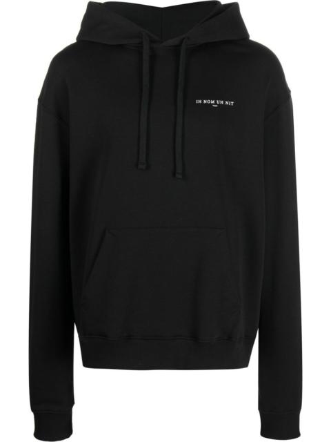 ih nom uh nit graphic-print cotton hoodie