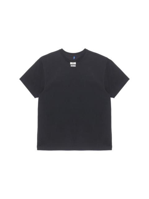 exposed-tag jersey T-shirt