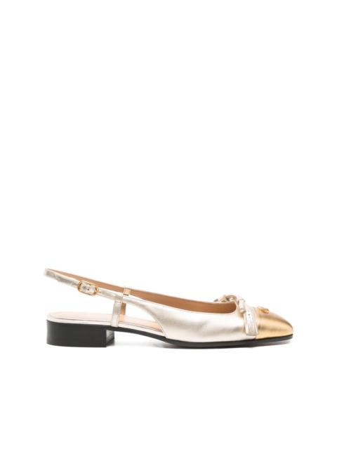 Valentino bow-detailing slingback ballet flats