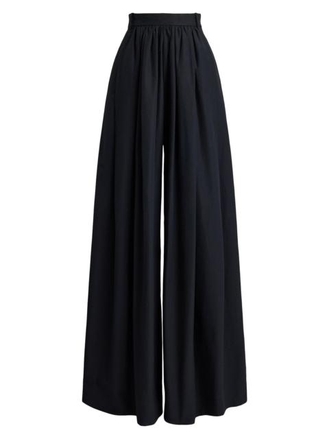 Ralph Lauren Women's Vannesa Poplin Wide-Leg Pants - Black
